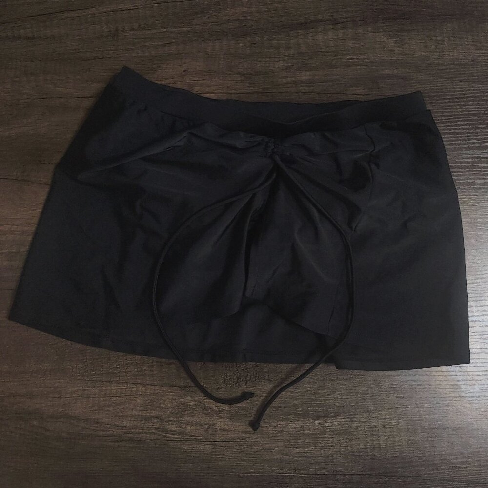 BYOAUO Black Wrap Skort with Tie Waist - Size S - New Without Tags
